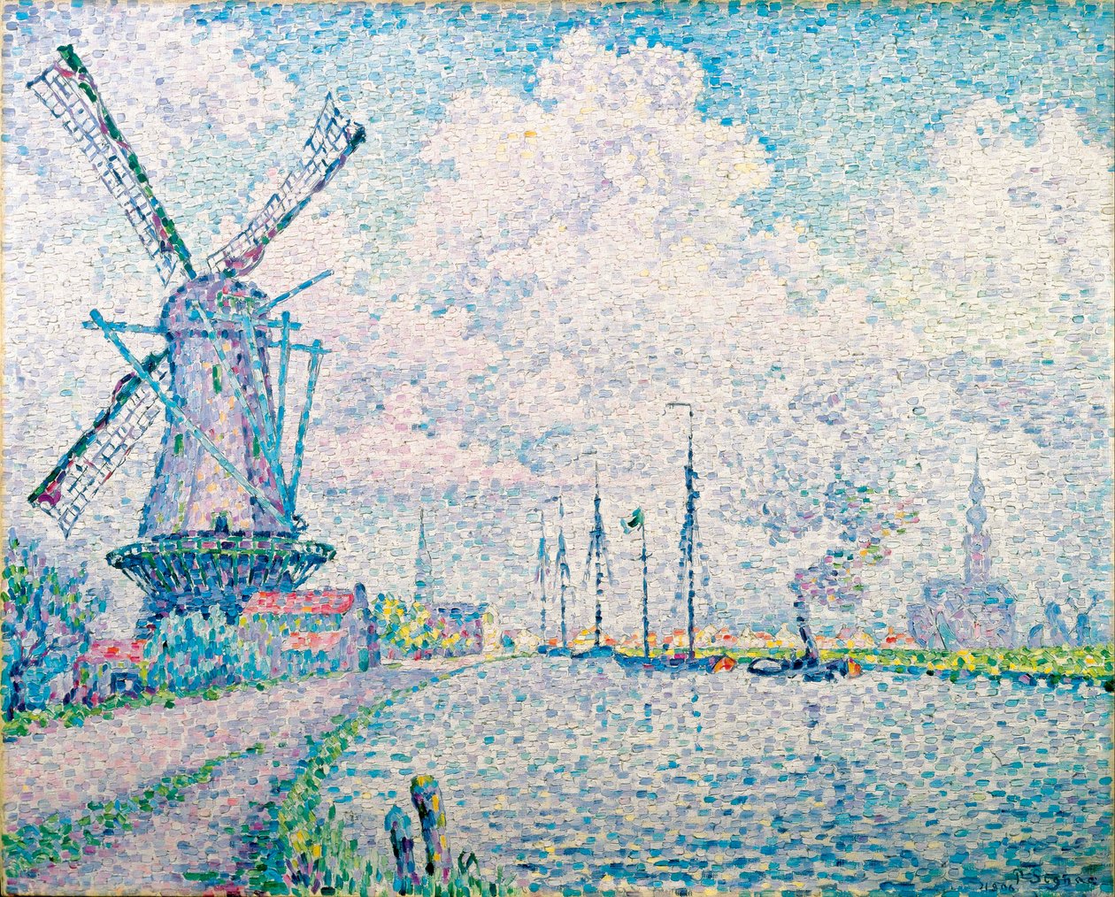 Canal paikassa Overschie par Signac, Paul (1863-1935) tekijältä Paul Signac