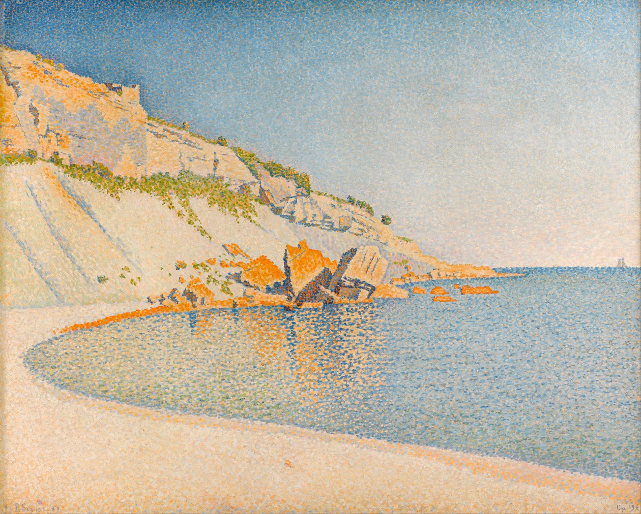 ""Cassis, Cap Lombard, Opus 196"" Paul Signacin (1863-1935) maalaus 1889 - Öljy kankaalle Koko 83,5x99,8 cm Gemeentemuseum Den Haag tekijältä Paul Signac