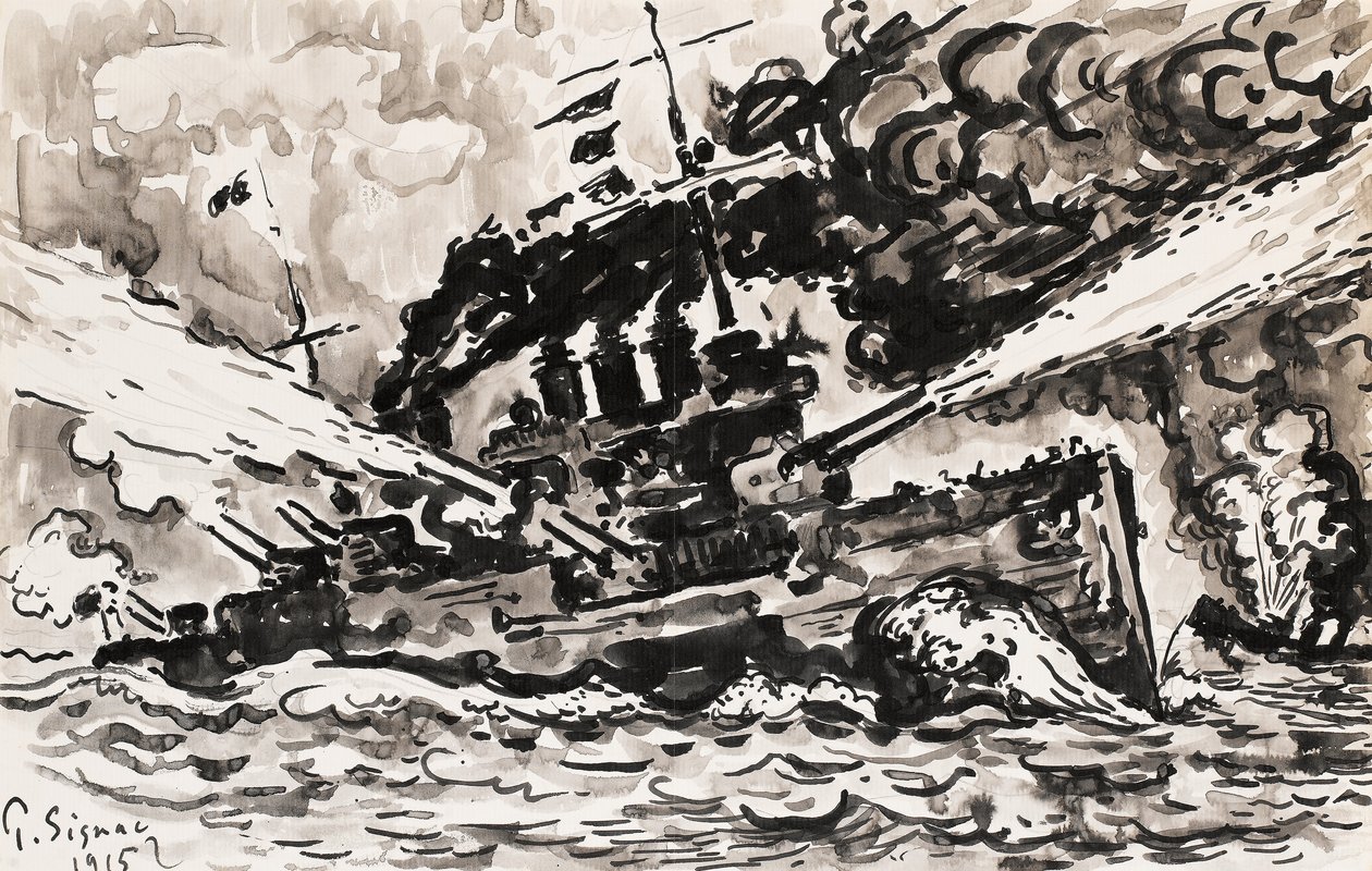 taistelulaivahävittäjä tekijältä Paul Signac