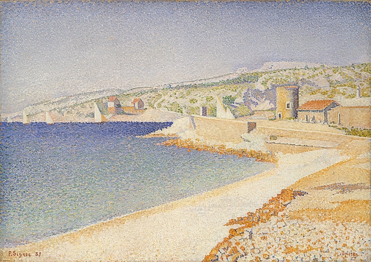 Der Pier in Cassis, Opus 198. 1889 tekijältä Paul Signac