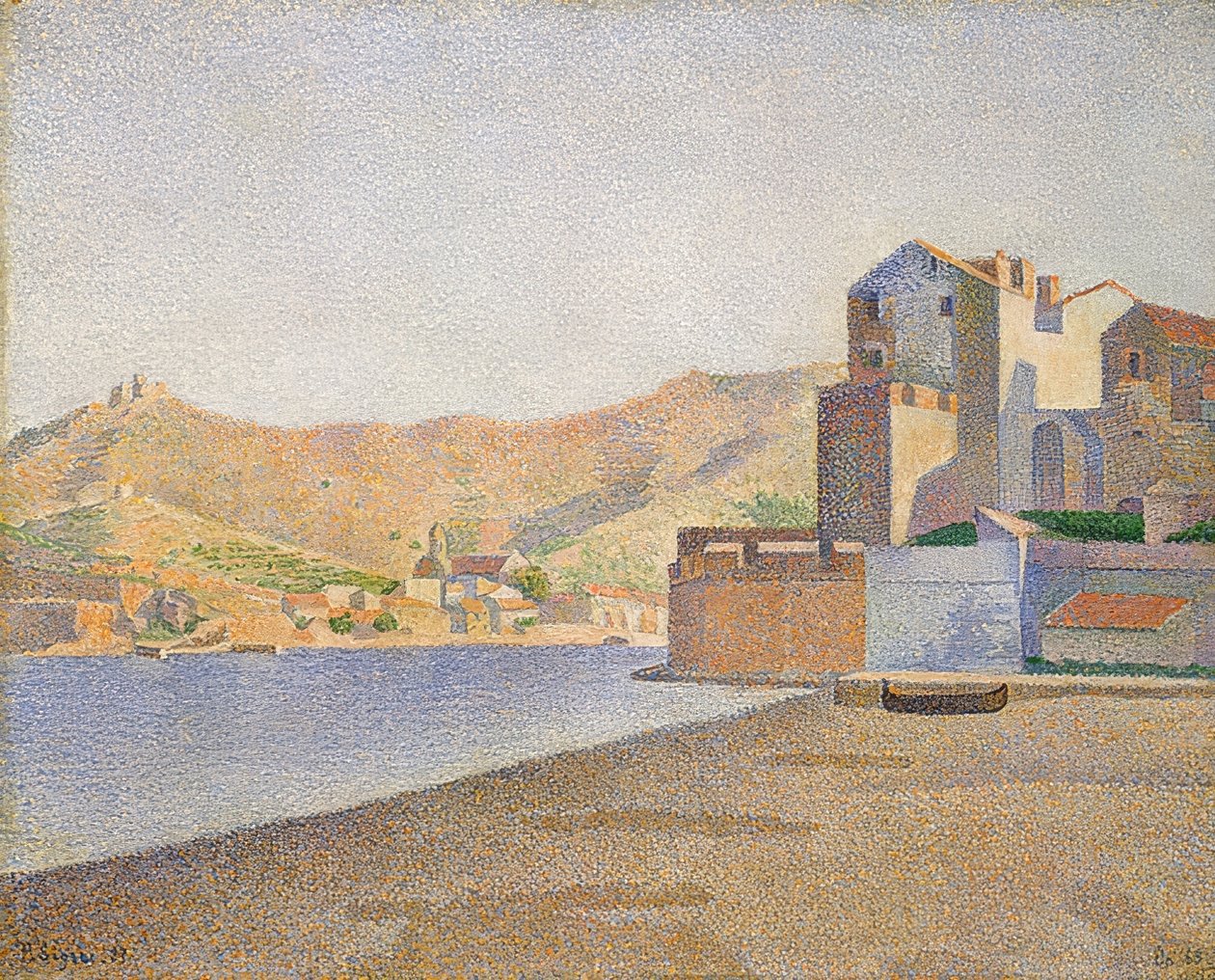 Der Stadtstrand, Collioure, Opus 165. / Collioure. Kaupungin ranta. Opus 165. 1887 tekijältä Paul Signac