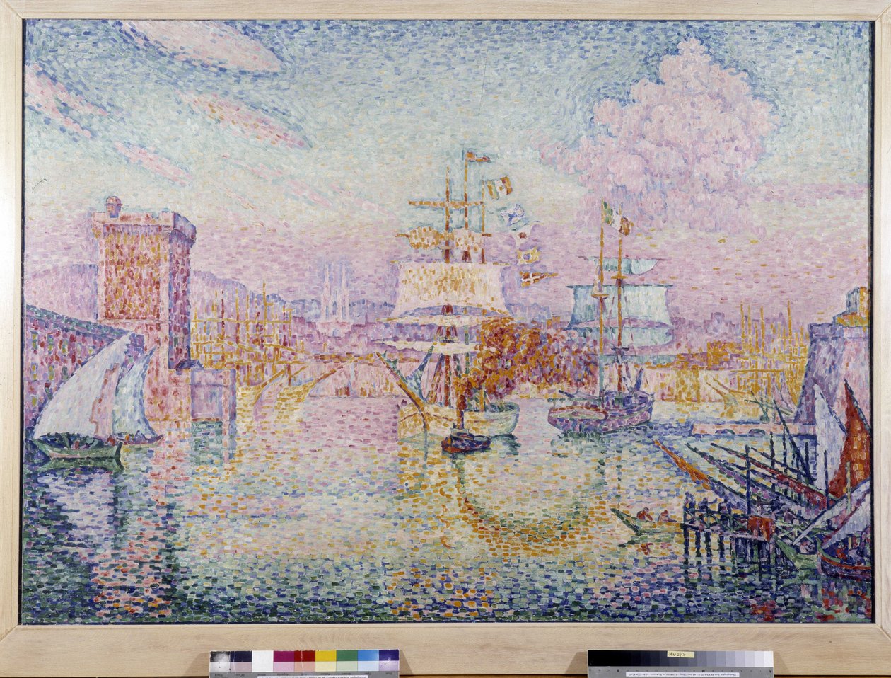 Sisäänkäynti Marseillen satamaan. Paul Signacin maalaus (1895-1935) tekijältä Paul Signac