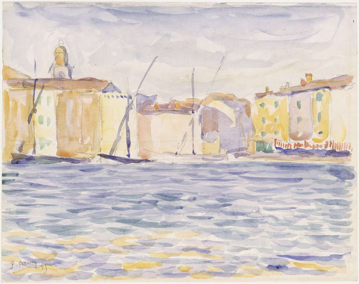 Taloja etelän maihinnousupaikalla tekijältä Paul Signac