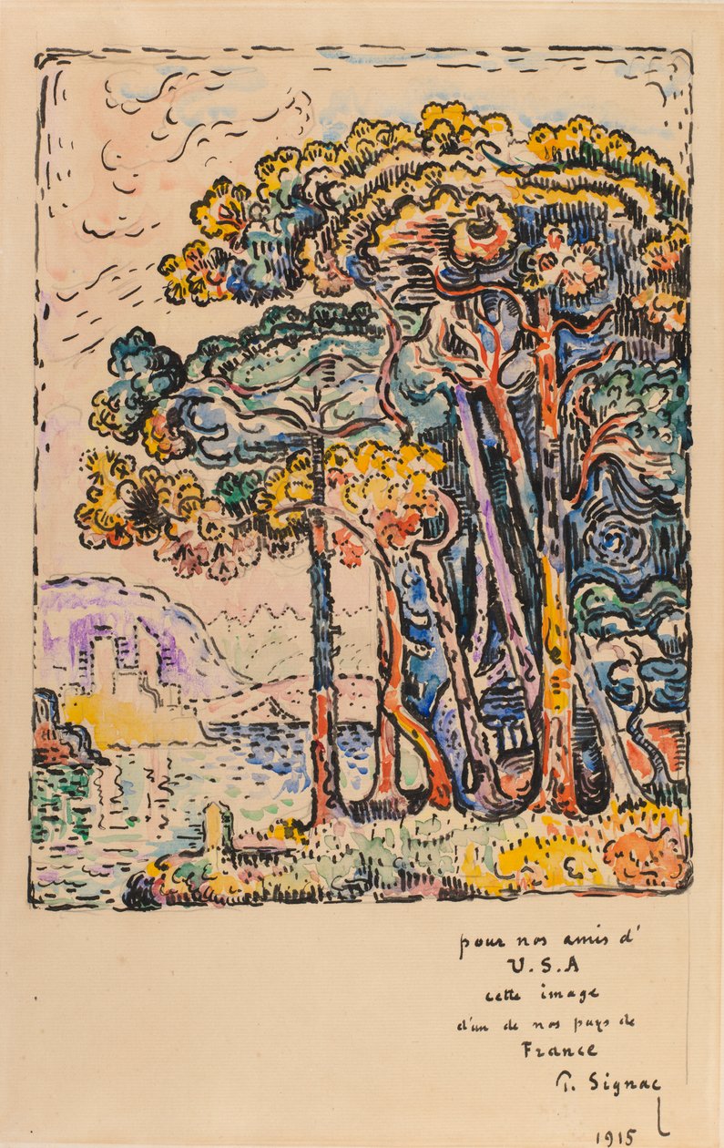 Maisema, 1915. tekijältä Paul Signac