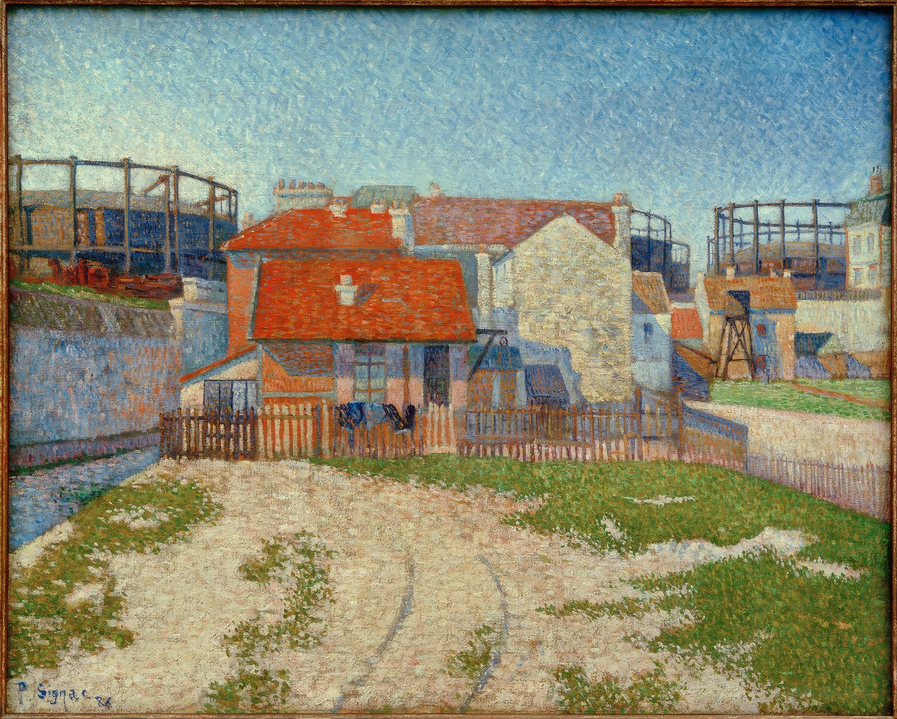 Les gazomètres, Clichy tekijältä Paul Signac