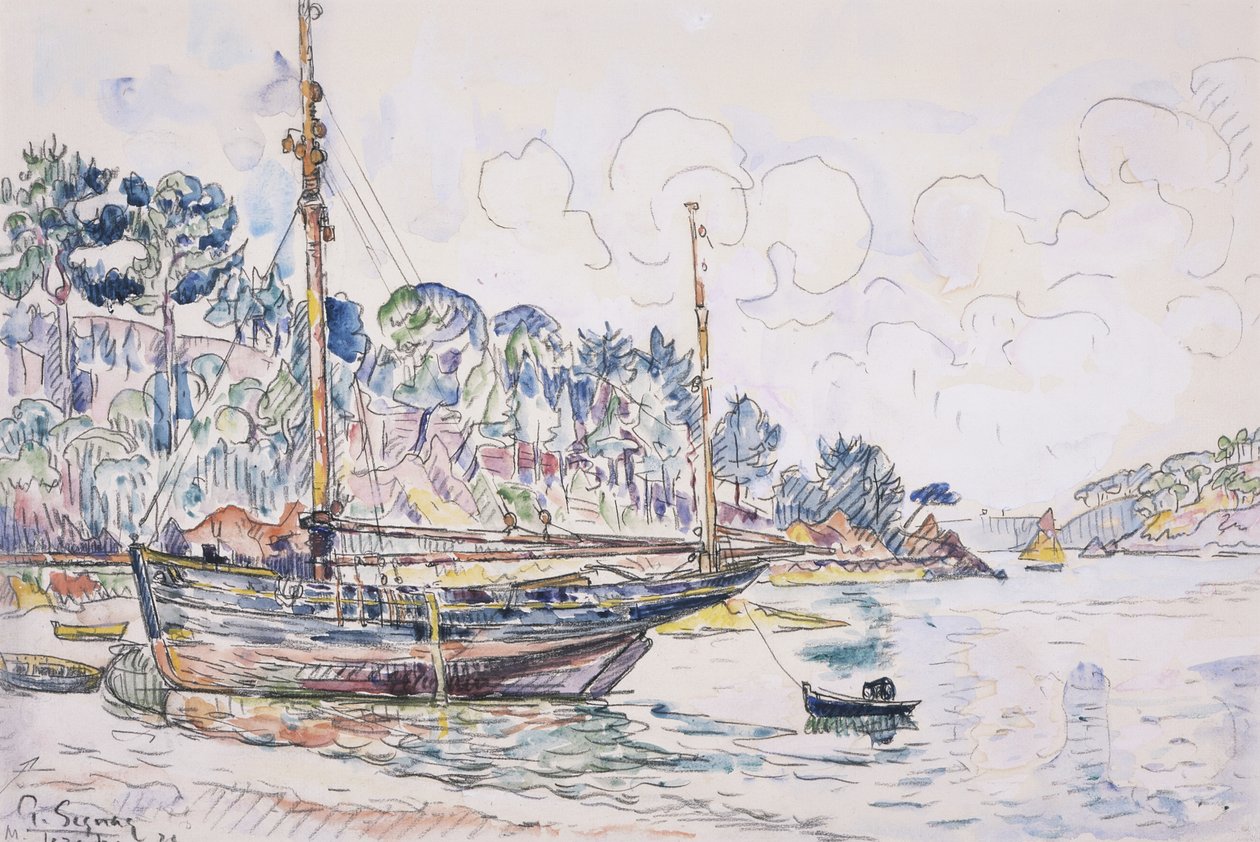 Lézardrieux: rannikko tekijältä Paul Signac