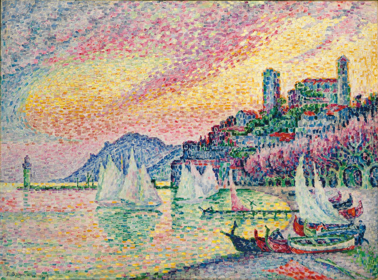 Cannesin vanha satama; Cannesin vanha satama, 1918 tekijältä Paul Signac