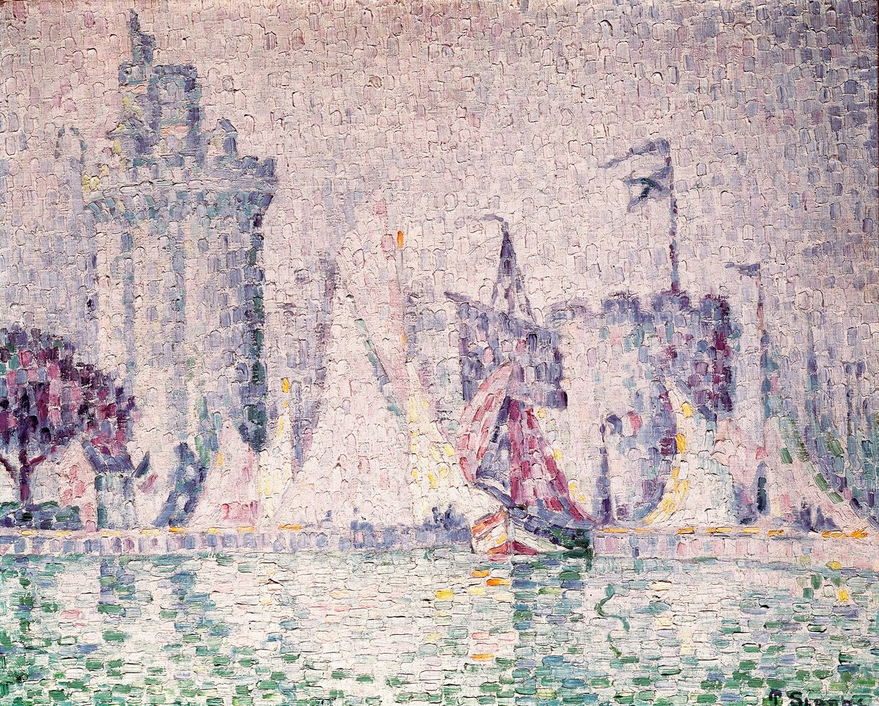 La Rochellen satama tekijältä Paul Signac