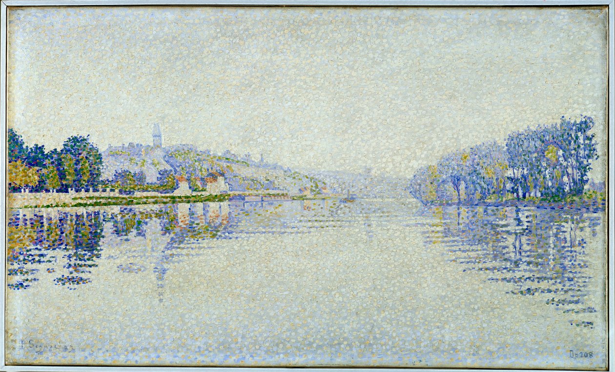 Riverside, Seine ja Herblay Painting Paul Signac (1863-1935) 1889 Sun. 0,33x0,55 m Pariisi, musee d