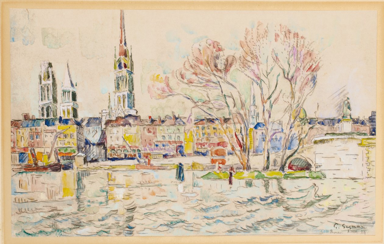 Rouen, 1924 tekijältä Paul Signac