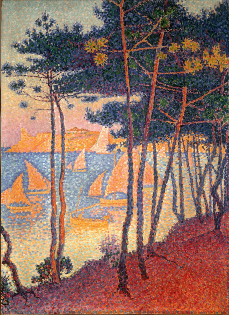 Purjeet ja männyt tekijältä Paul Signac