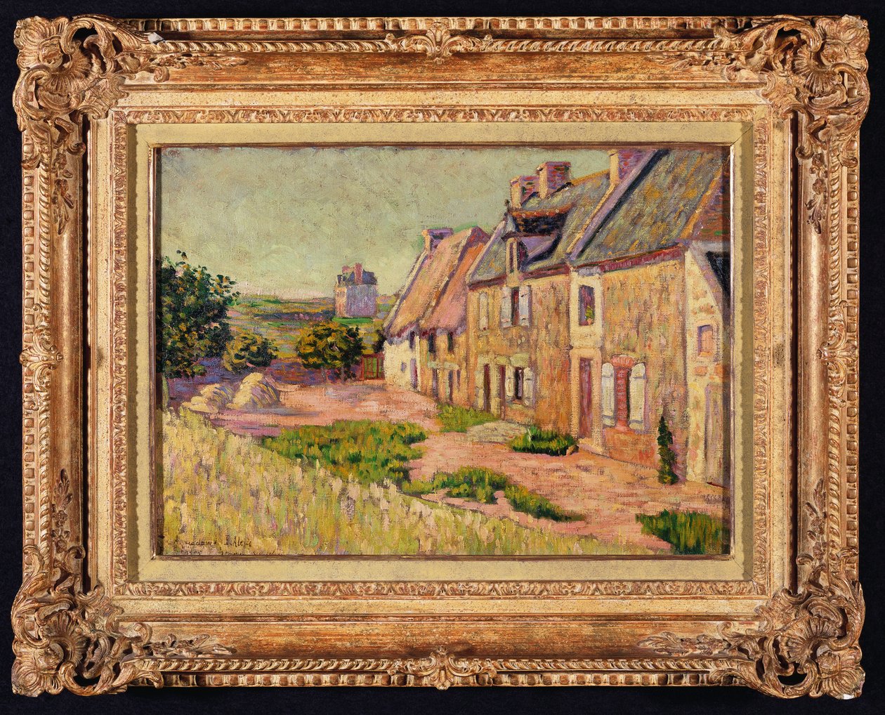 Saint-Briac, sisäpiha Hue Cityssä, 1885 tekijältä Paul Signac