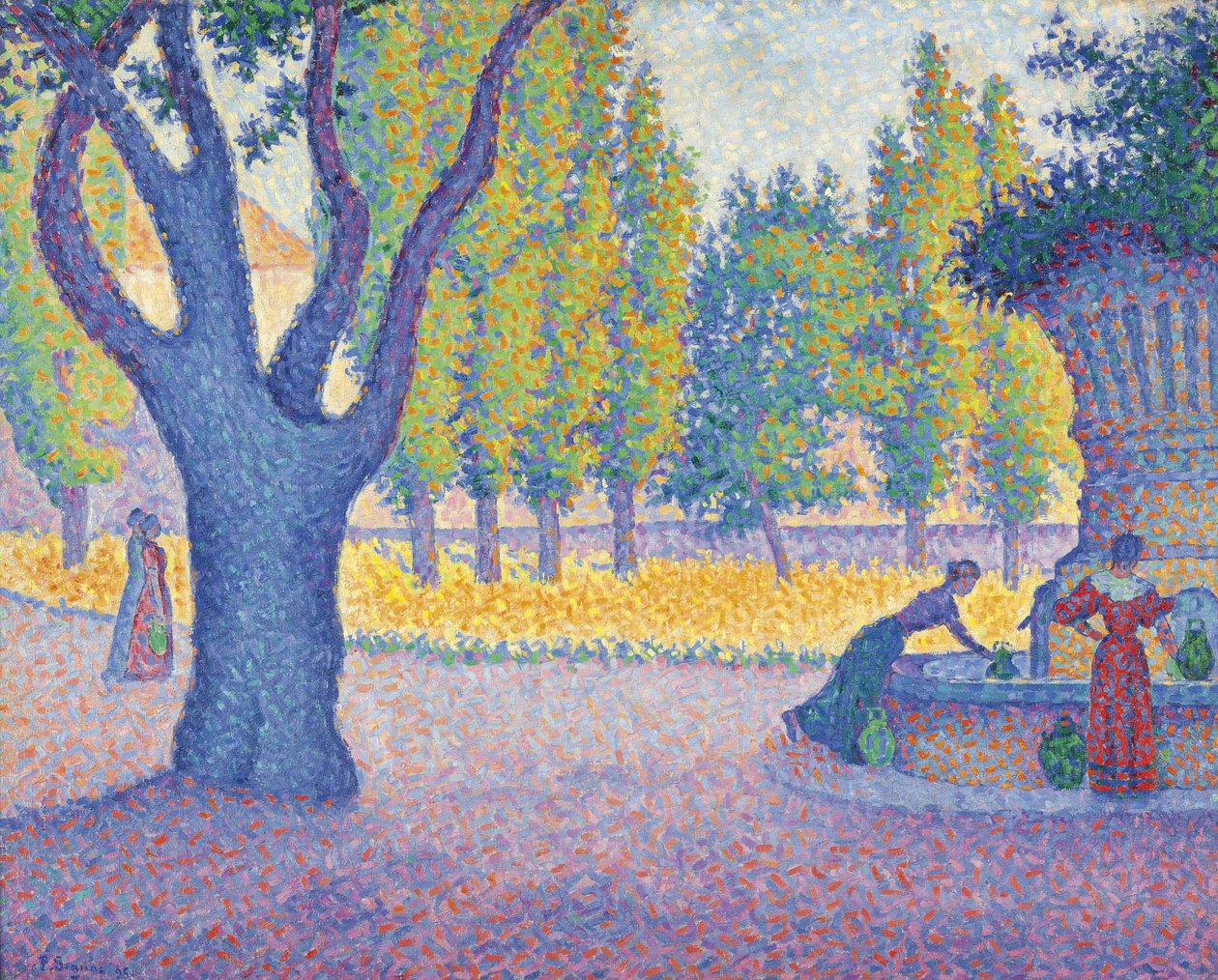 Saint-Tropez, Lices-suihkulähde, 1895. tekijältä Paul Signac