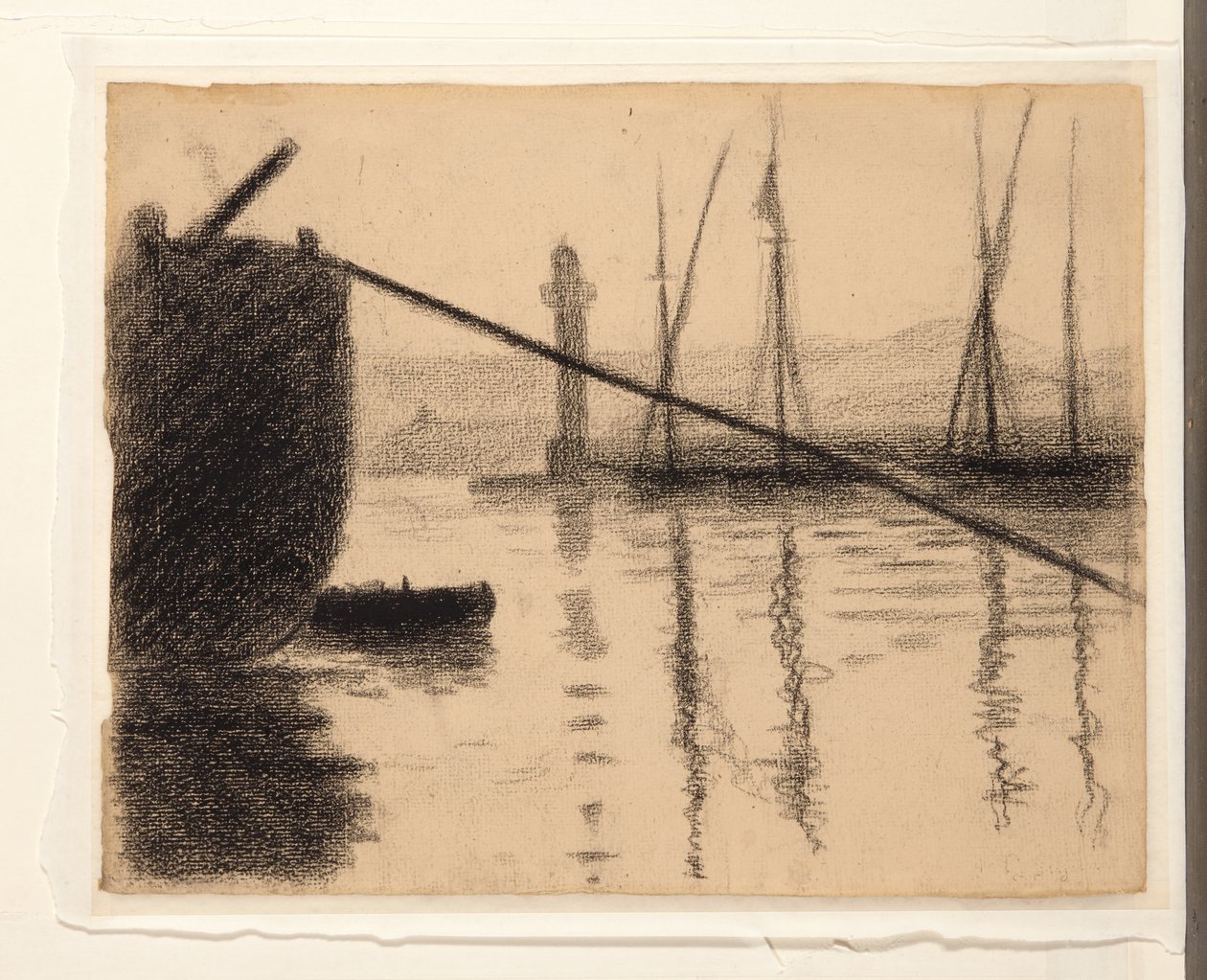 Saint-Tropez, laituri telakalta katsottuna, 1892 tekijältä Paul Signac