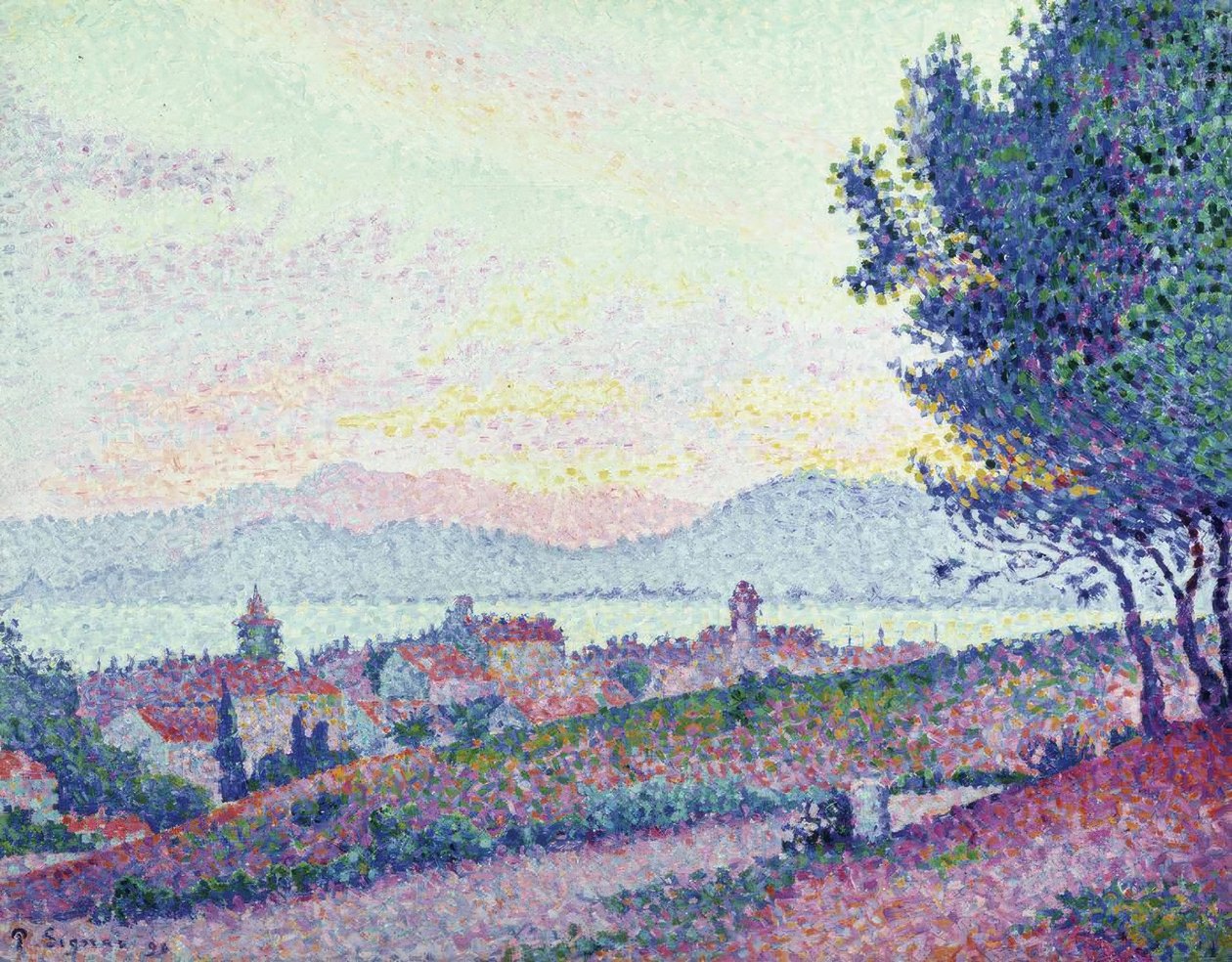 Saint Tropez – Bosque de pinos/1896 tekijältä Paul Signac