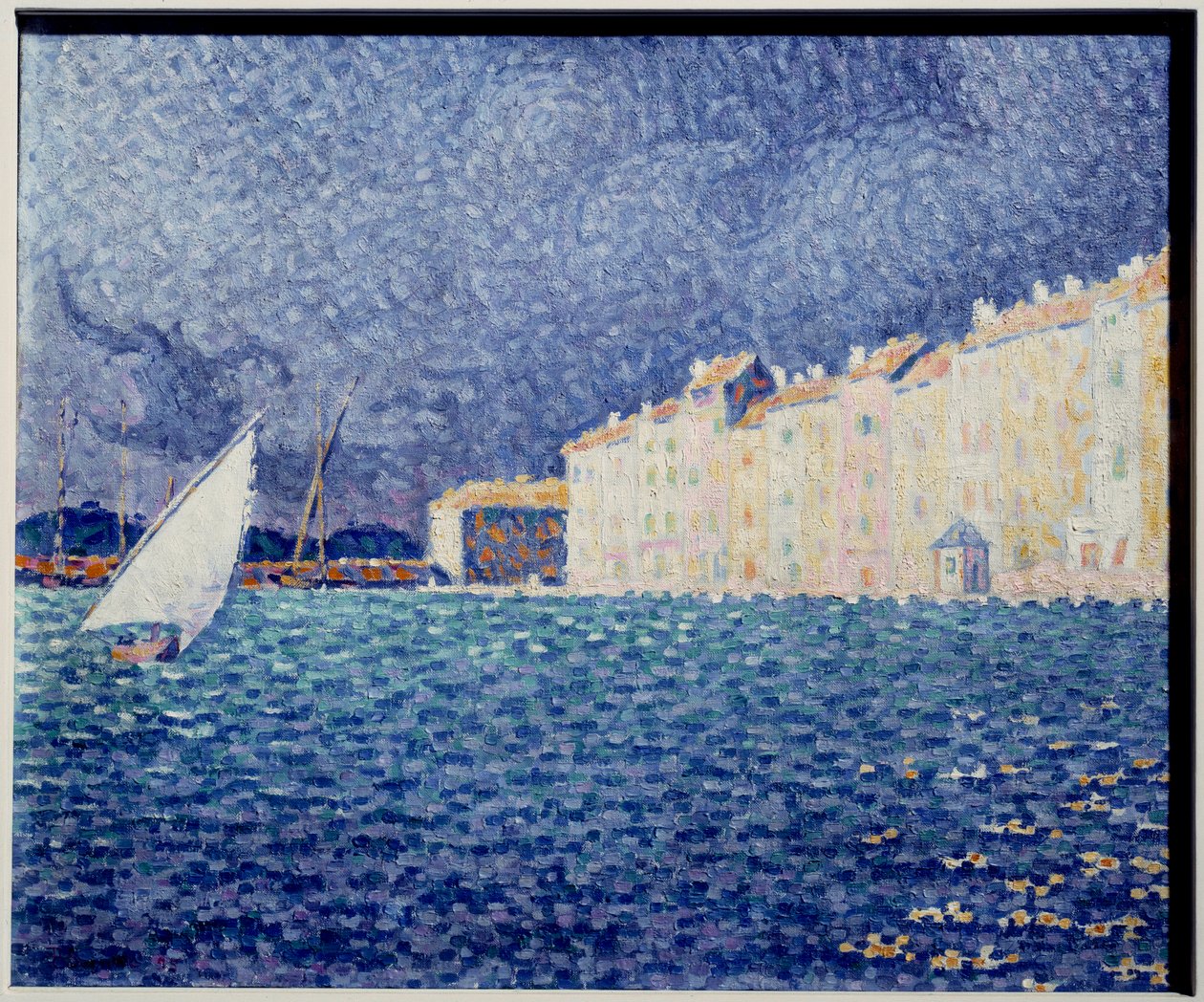 Paul Signacin (1863-1935) Saint Tropezin maalaus 1895 Saint Tropezin Annonciaden museo tekijältä Paul Signac