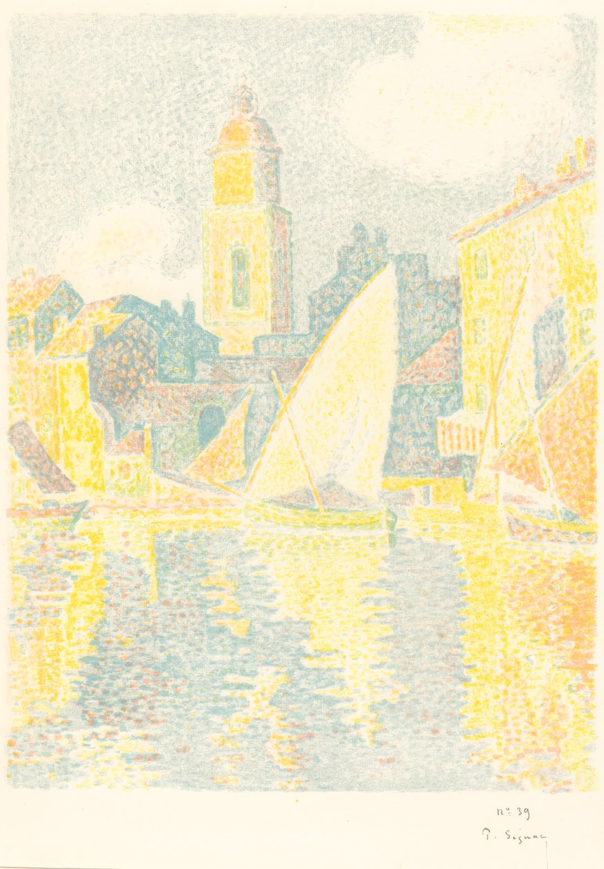 St. Tropez: Satama (Saint-Tropez: Le port) tekijältä Paul Signac