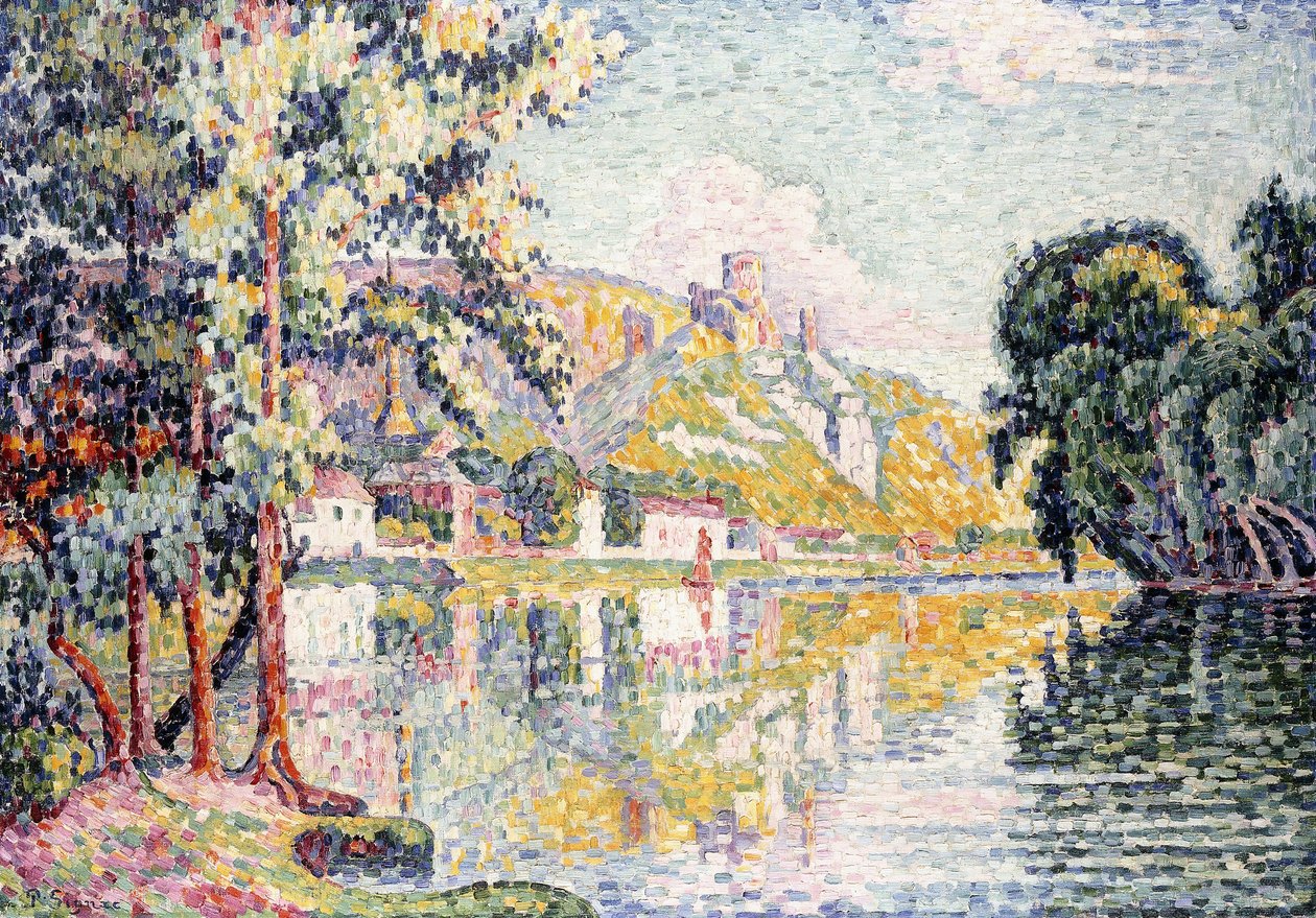 Andelys, Gaillard Chateau, 1921 tekijältä Paul Signac