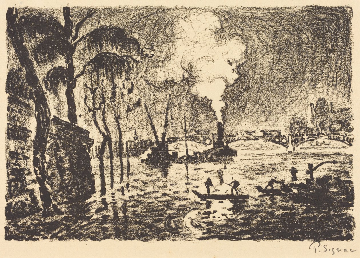 Seinen tulva vuonna 1910 tekijältä Paul Signac