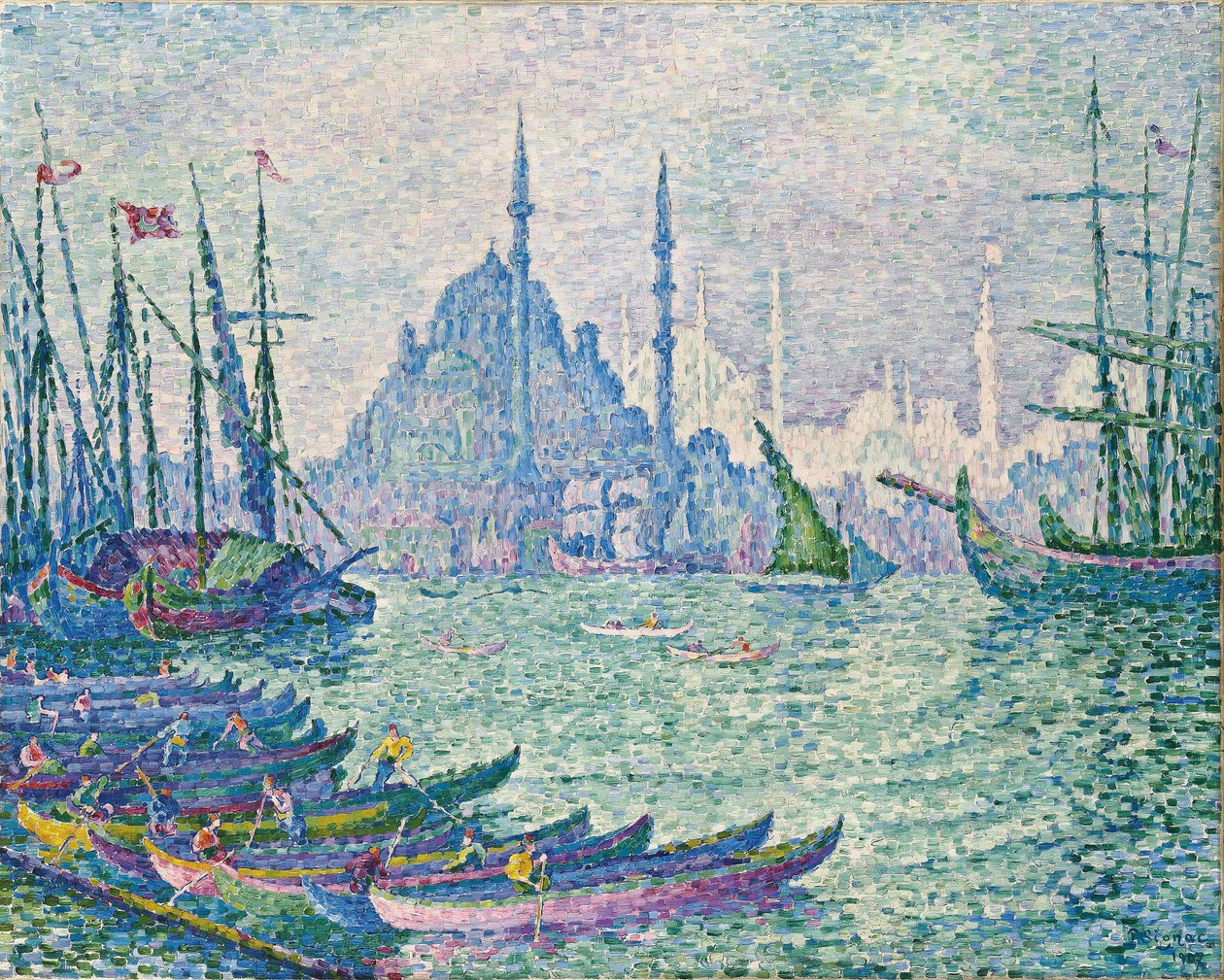 Kultainen sarvi, minareetit - Signac, Paul (1863-1935) - 1907 - Öljy kankaalle - 73x92,5 - Yksityiskokoelma tekijältä Paul Signac