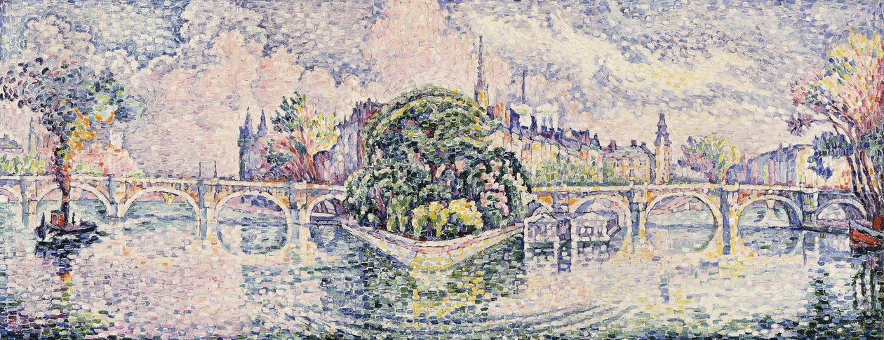 Vert Galant Garden; Vert Galant -puutarha, n. 1928 tekijältä Paul Signac