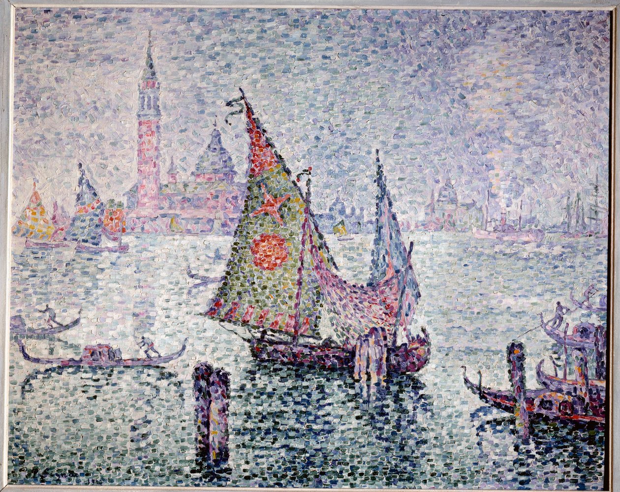 Vihreä verho, Venetsia. Paul Signacin maalaus (1863-1935) tekijältä Paul Signac