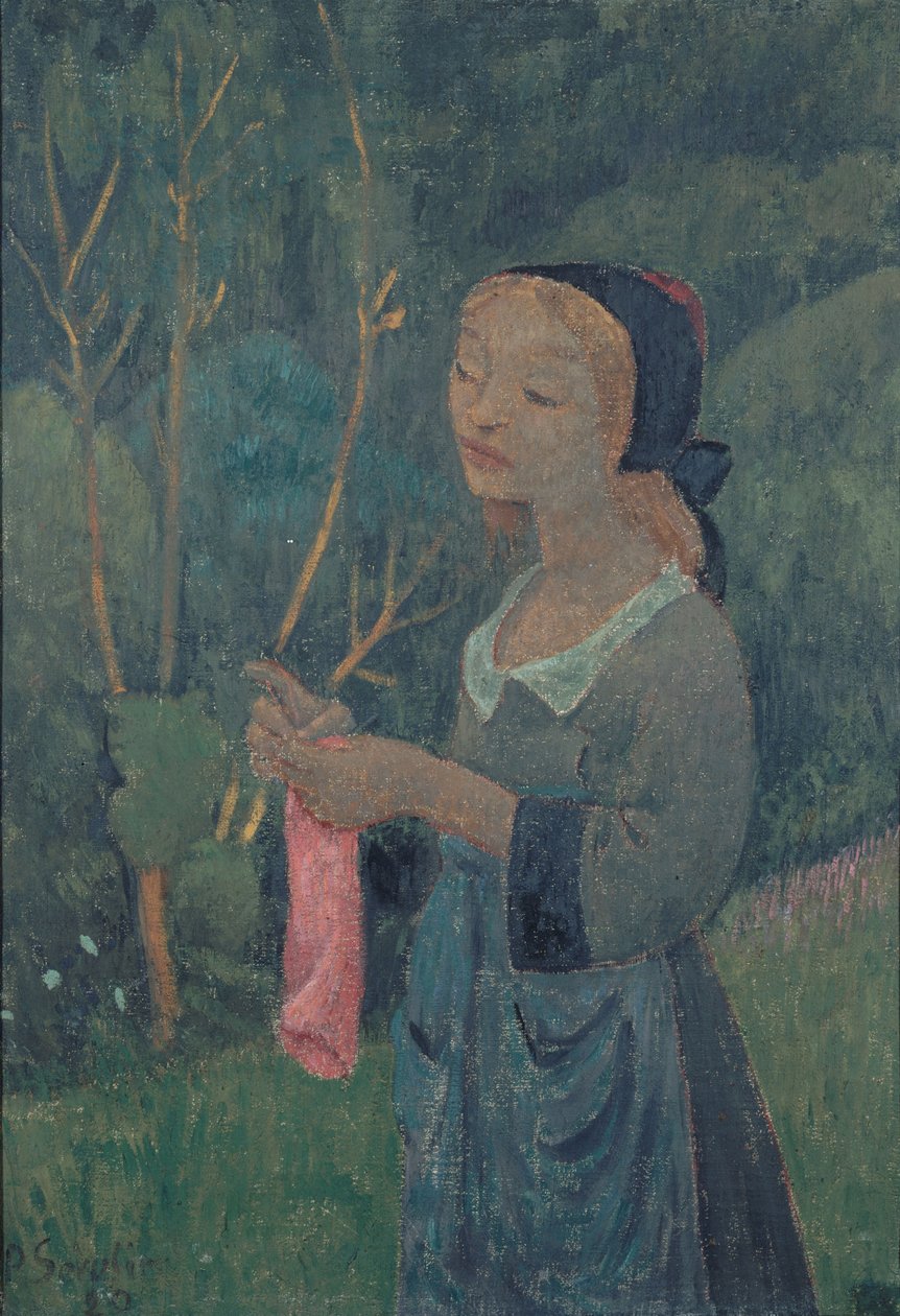 Tyttö vaaleanpunaisilla sukkahousuilla tekijältä Paul Sérusier
