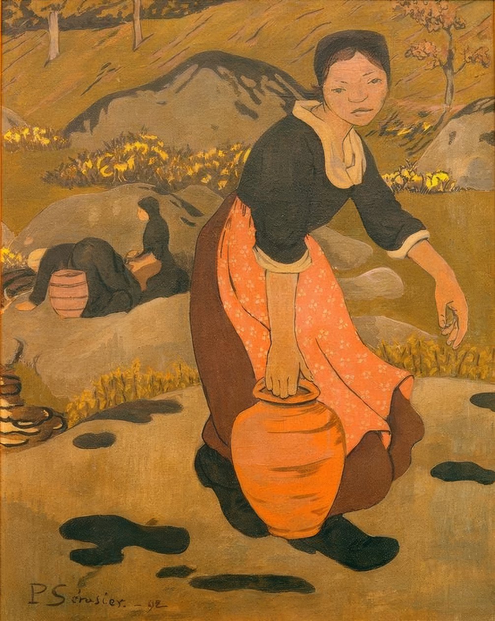 Jeune Bretonne à la cruche tekijältä Paul Sérusier