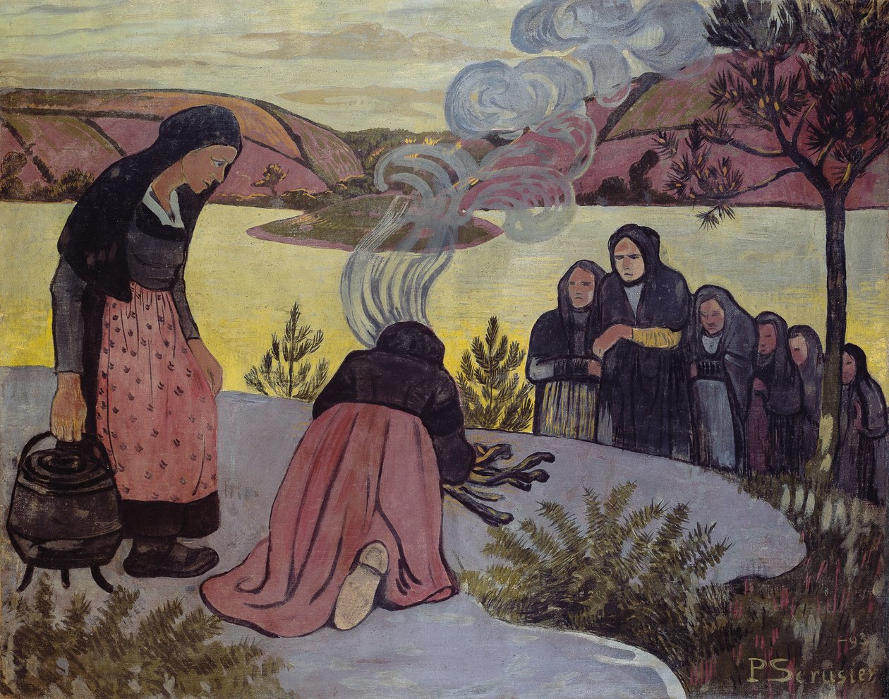 Tuli ulkona tai Les Mamaus, 1893 tekijältä Paul Sérusier