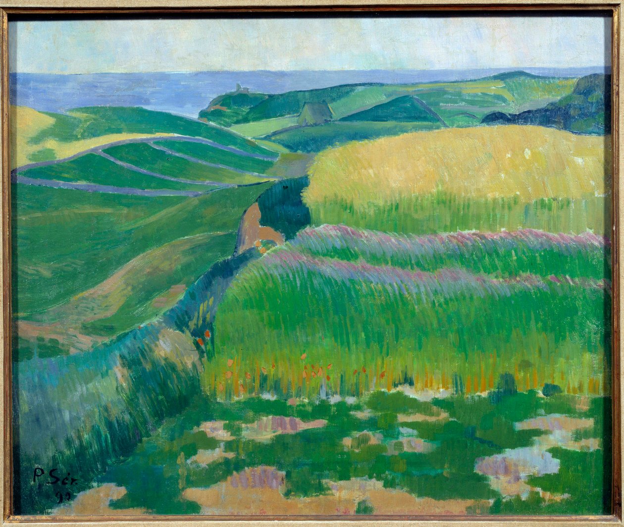 Vehnä on vihreää Paul Serusierin (1863-1927) Pouldu Paintingissa 1890 Brest, Kuvataidemuseo tekijältä Paul Sérusier