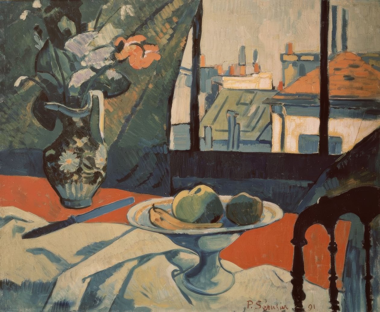 NATURALEZA MUERTA EN LA VENTANA - 1891 - O/L - PINTURA NABI tekijältä Paul Sérusier