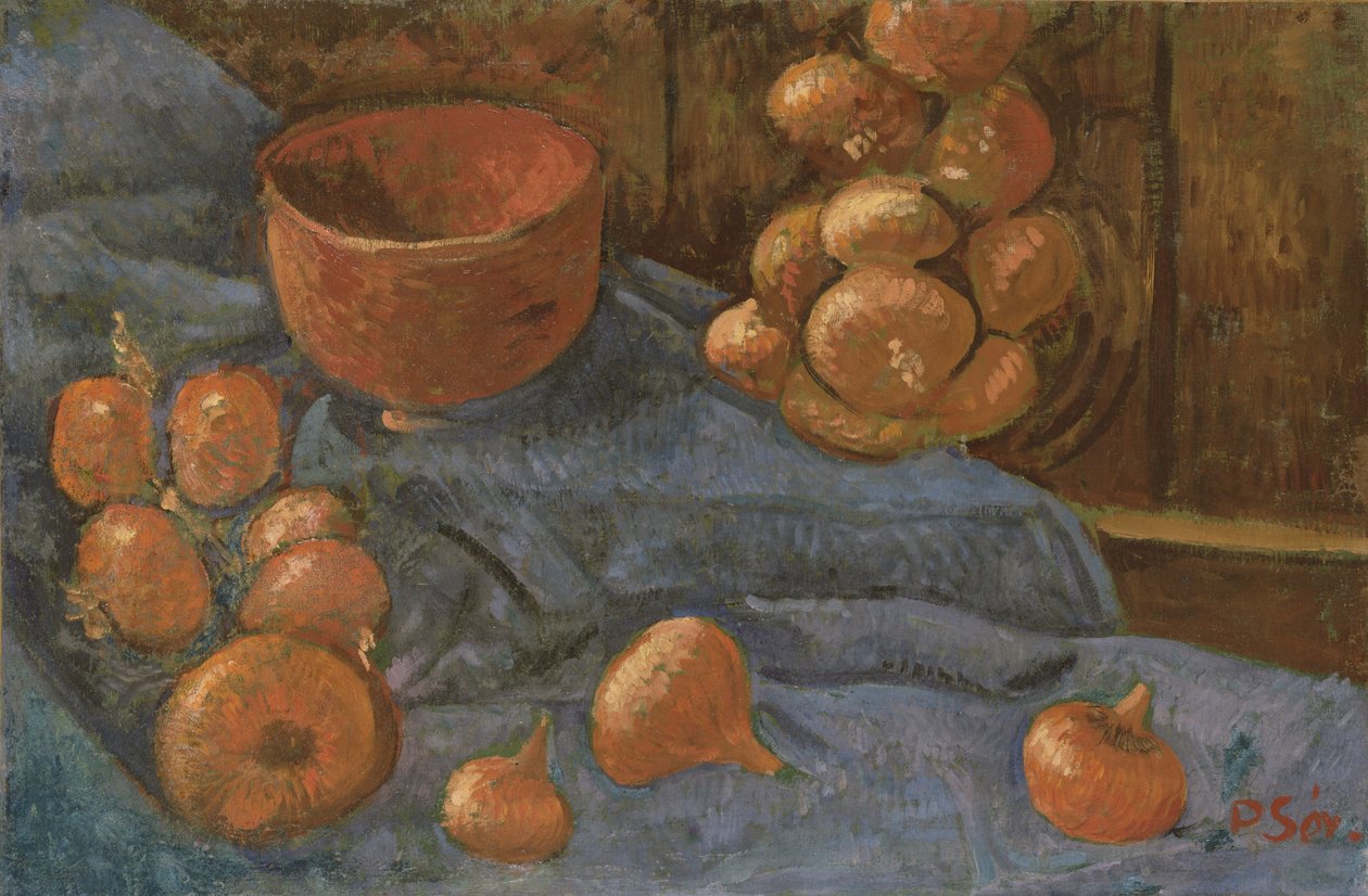 Asetelma sipulien kanssa, n. 1896 tekijältä Paul Sérusier