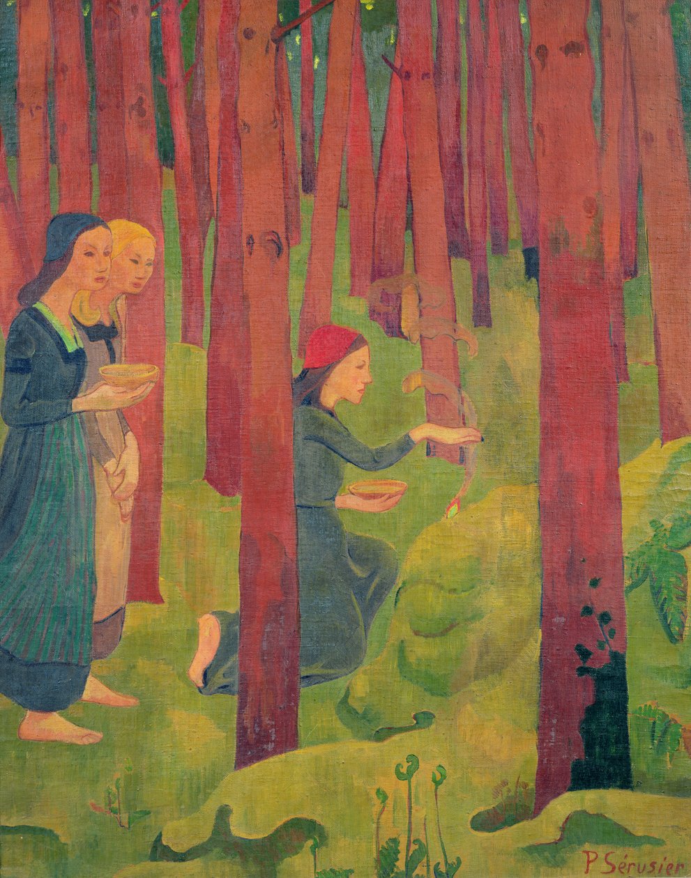 Loitsu tai pyhä metsä, 1891 tekijältä Paul Sérusier