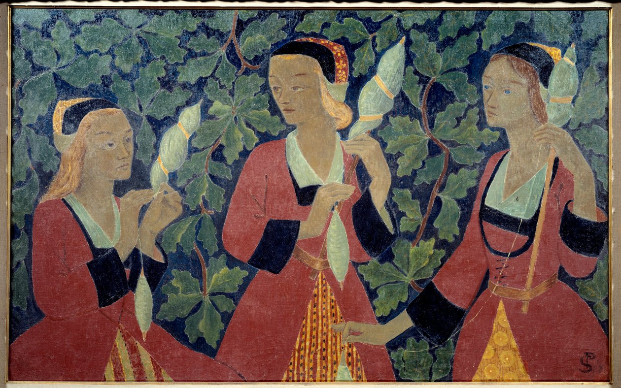 Paul Serusierin (1863-1927) maalaus Kolme Spinneriä 1918 Brestin taidemuseo tekijältä Paul Sérusier