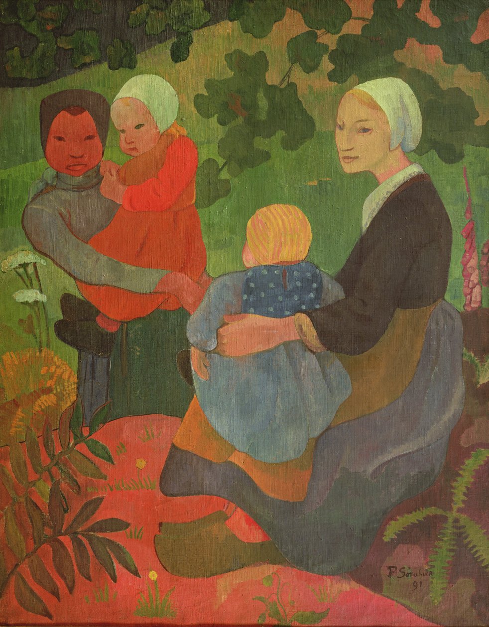 Nuoret äidit, 1891 tekijältä Paul Sérusier