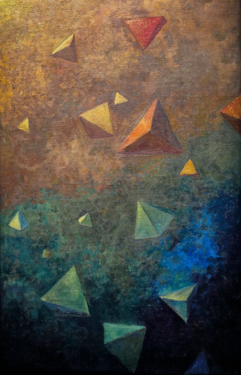 Tétrahedra, n. 1910 (öljy kankaalle) tekijältä Paul Sérusier
