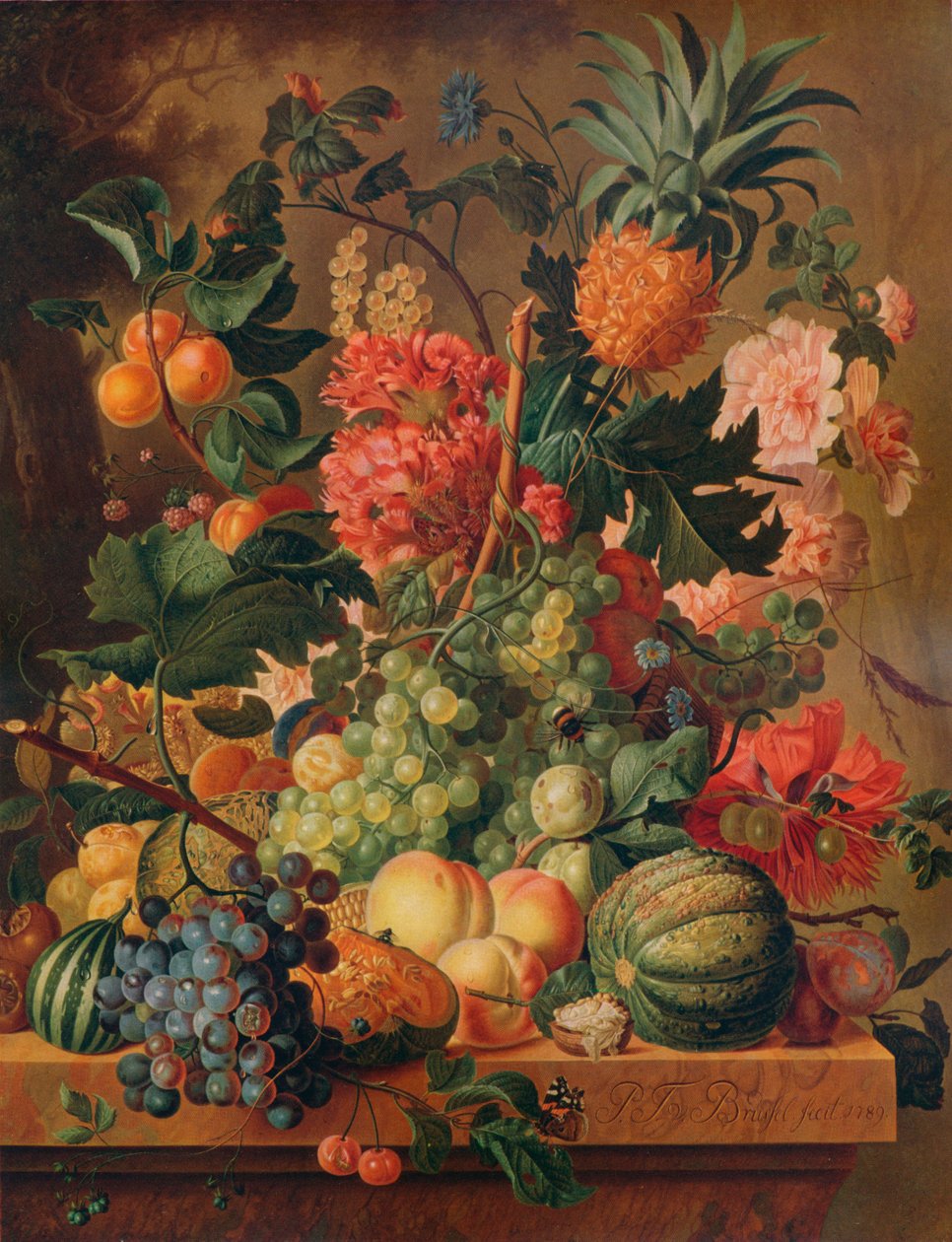 Hedelmiä ja kukkia, 1789, 1938 tekijältä Paul Theodor van Brussel
