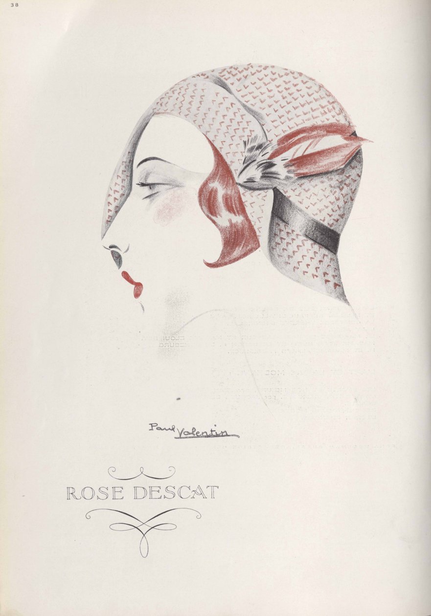 Rose Descat -hattu, 1920-luvun loppu. tekijältä Paul Valentin