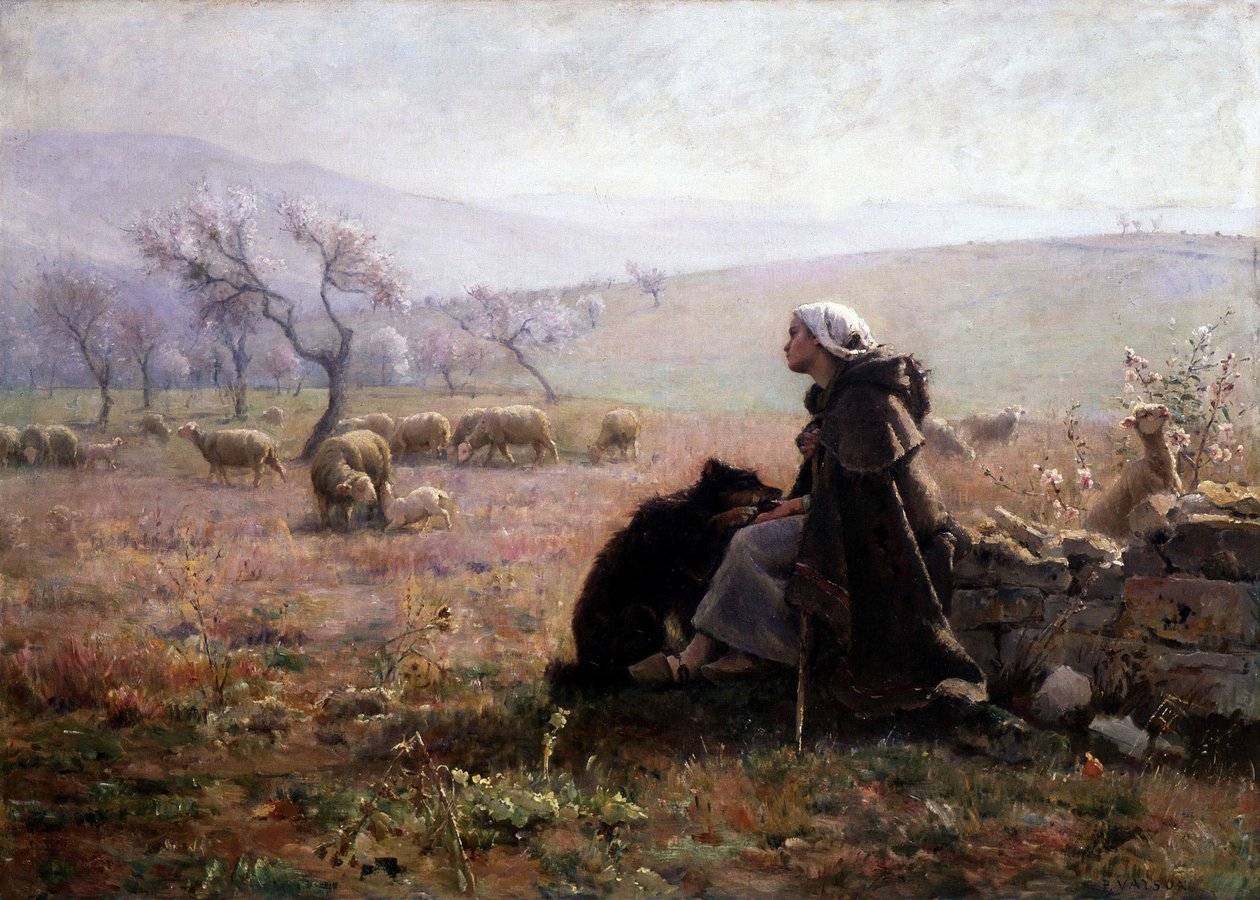 Kevät, noin 1877 (öljy kankaalle) tekijältä Paul Vayson