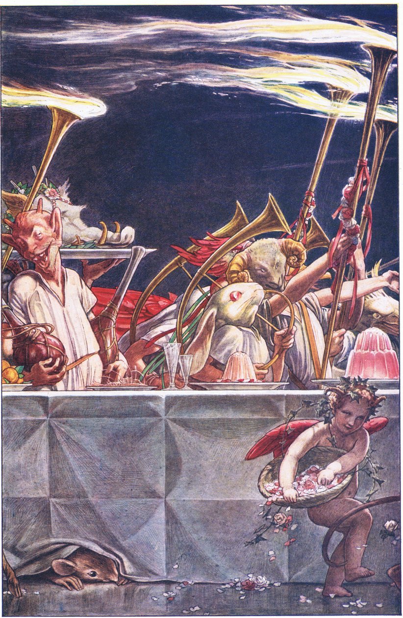 Antakaa meille ystävällisiä vartijoita, taivaat! - mitä nämä olivat?, kuva Myrskystä, 1908 tekijältä Paul Vincent Woodroffe