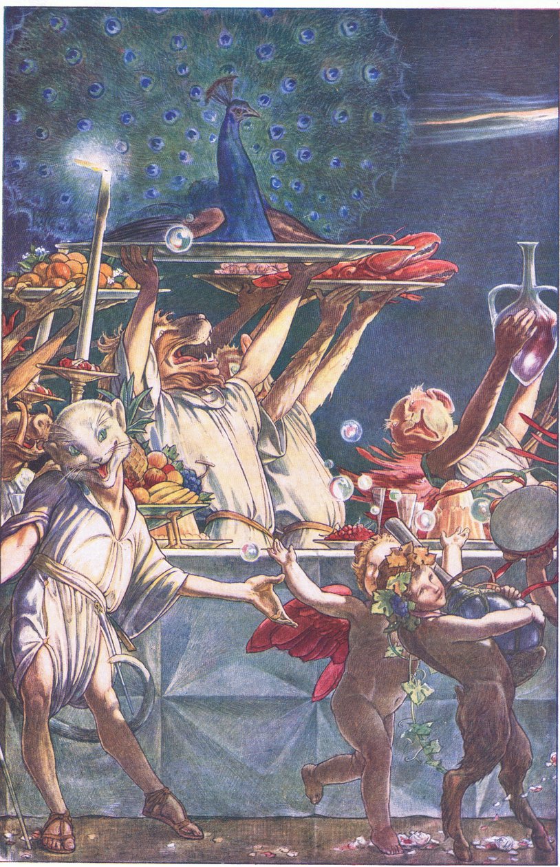 Antakaa meille ystävällisiä vartijoita, taivaat! - mitä nämä olivat?, kuva Myrskystä, 1908 tekijältä Paul Vincent Woodroffe