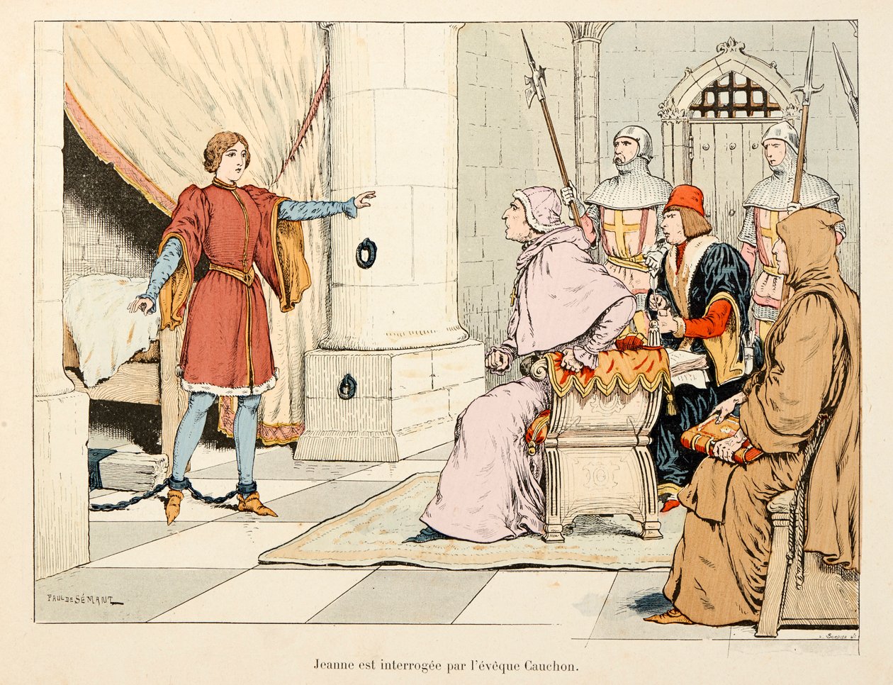 Kuva otettu Theodore Cahun kirjasta "" Jeanne of Arc " ja kuvittanut Paul De Semant (1855-1915): Jeanne d