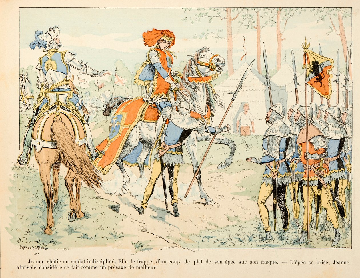 Kuva otettu Theodore Cahun kirjasta "" Joan of Arc "" ja kuvittanut Paul De Semant (1855-1915): Jeanne d