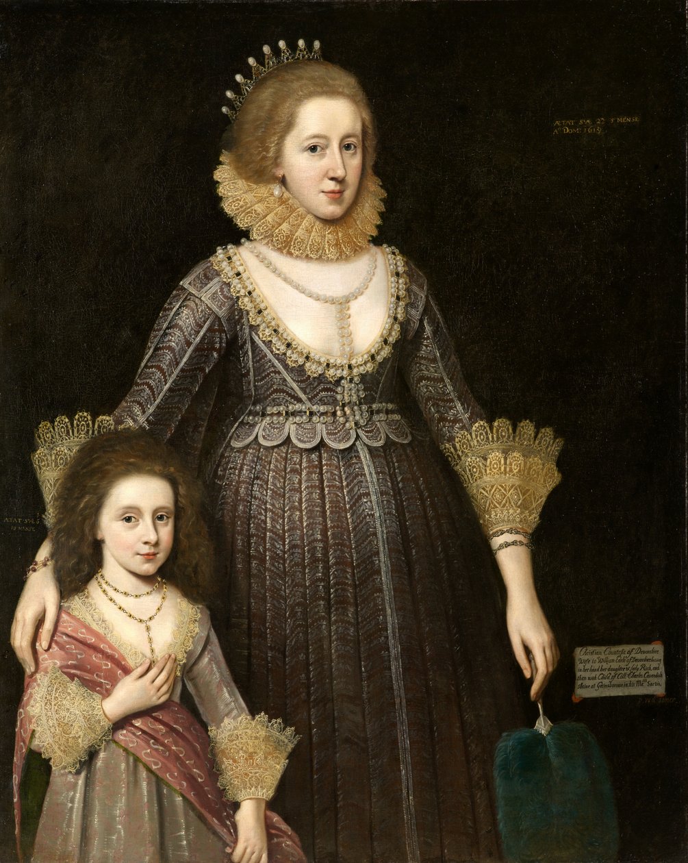 Christian, Lady Cavendish, myöhemmin Devonshiren kreivitär (1598-1675) ja hänen tyttärensä tekijältä Paul van Somer