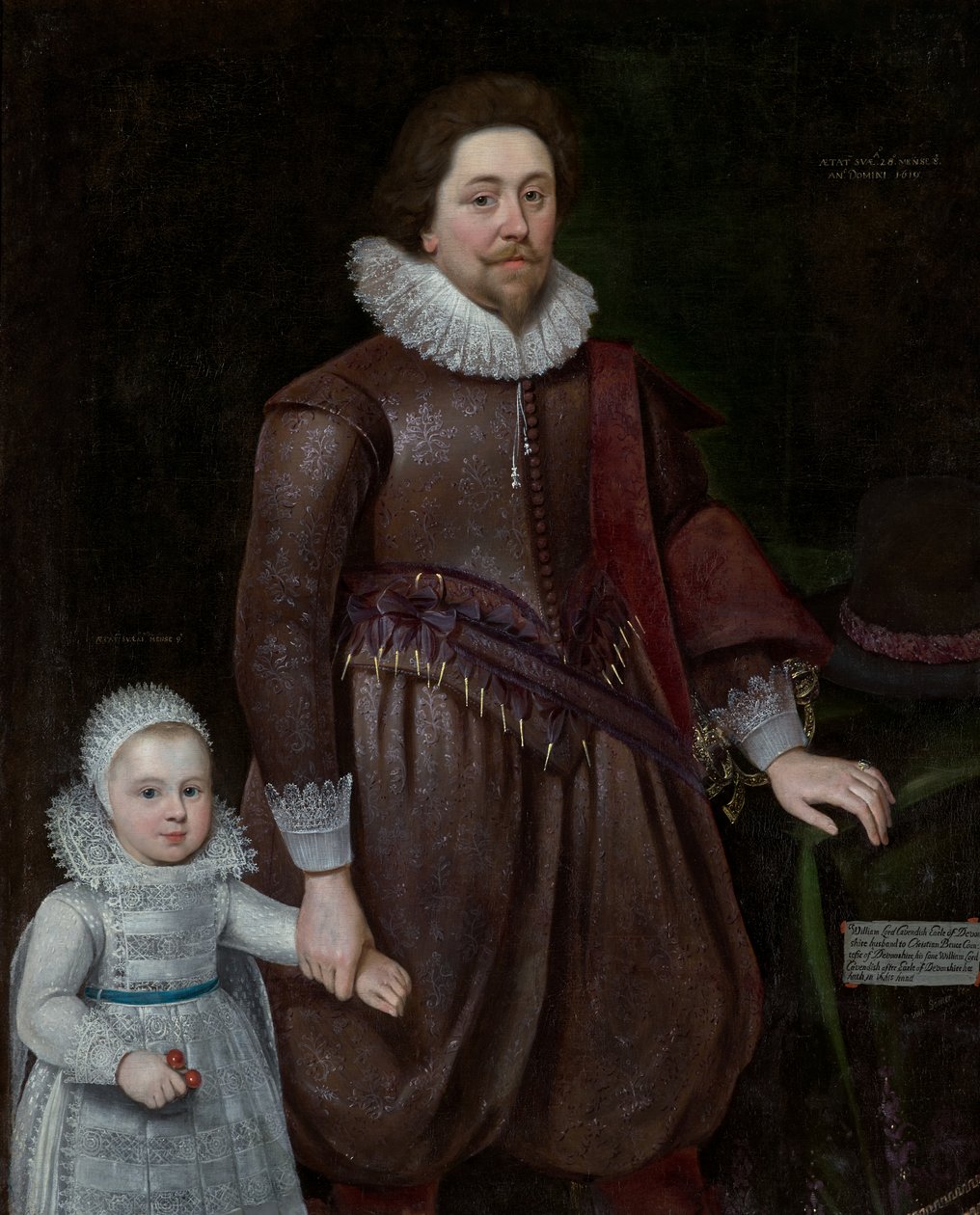 William, Lord Cavendish, myöhempi Devonshiren toinen jaarli (1591-1628) ja hänen poikansa tekijältä Paul van Somer