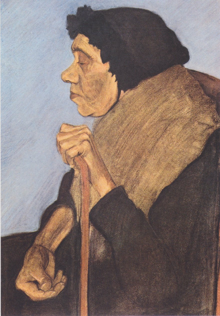 Vanha sokea istuva nainen tekijältä Paula Modersohn Becker