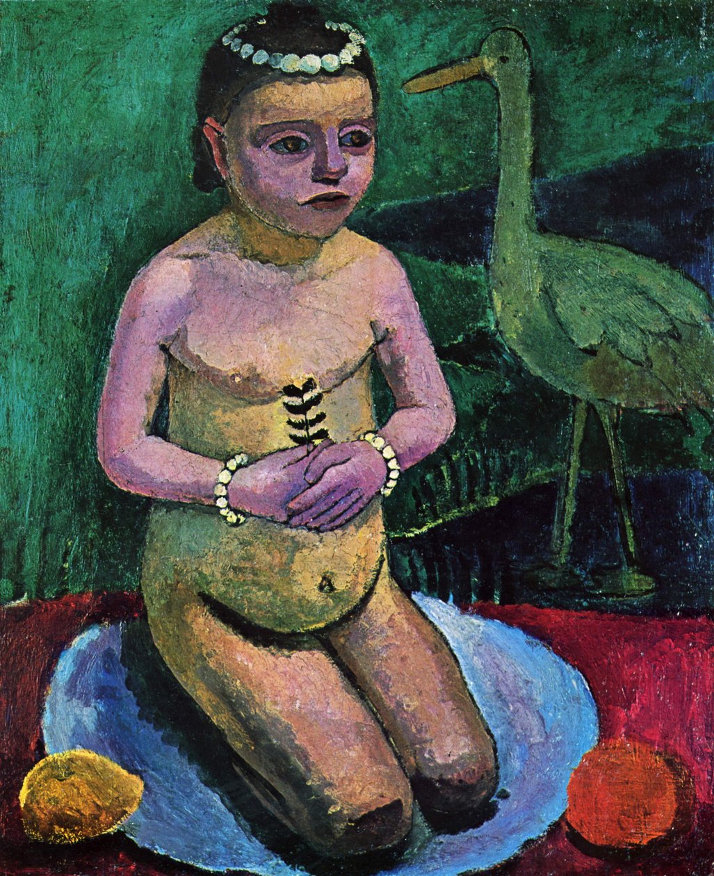Lapsi alasti haikaran kanssa tekijältä Paula Modersohn Becker