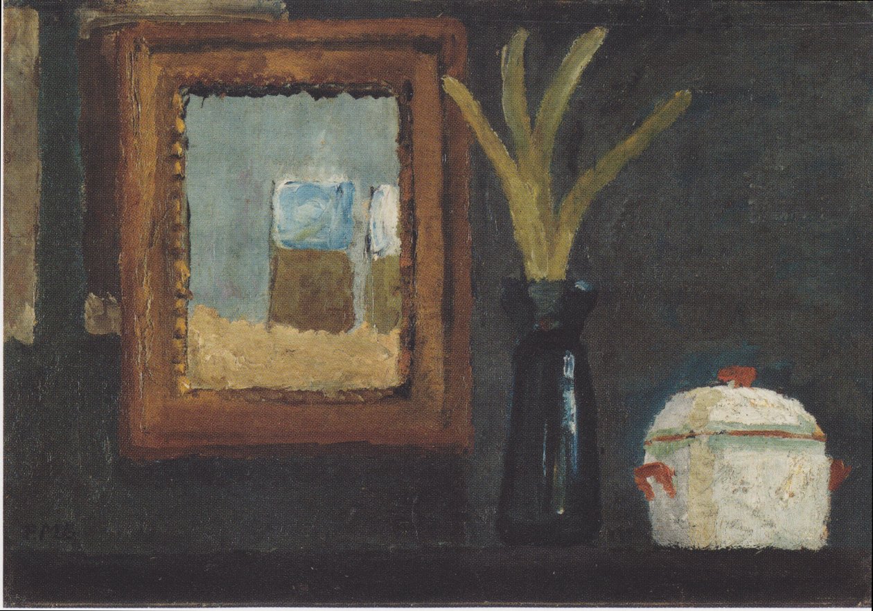 Asetelma sokerikulho ja hyasintti lasissa kanssa tekijältä Paula Modersohn Becker
