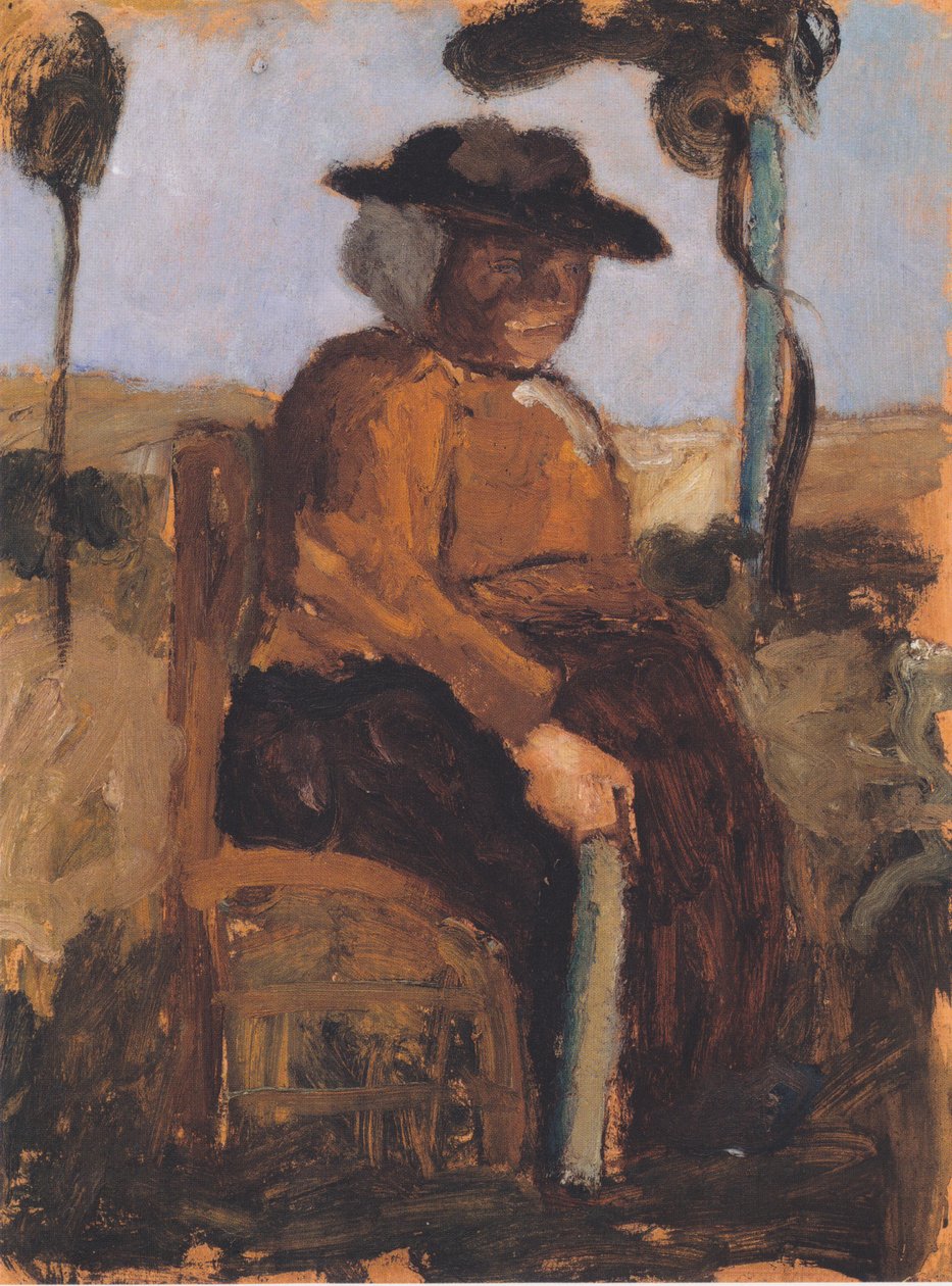 Tutkimus istuvan Dreebeenin istumisesta puutarhassa tekijältä Paula Modersohn Becker