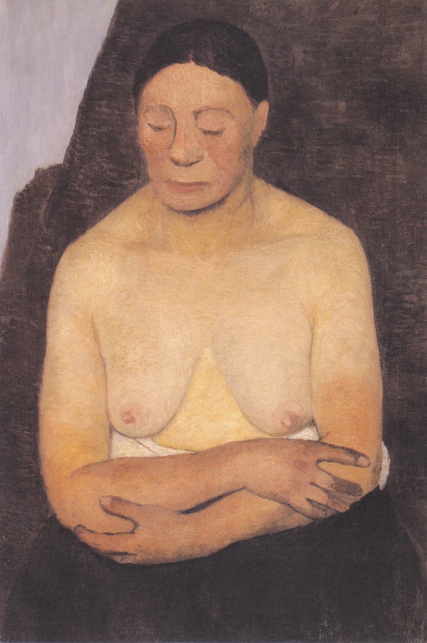 Nainen puoliksi alasti tekijältä Paula Modersohn Becker